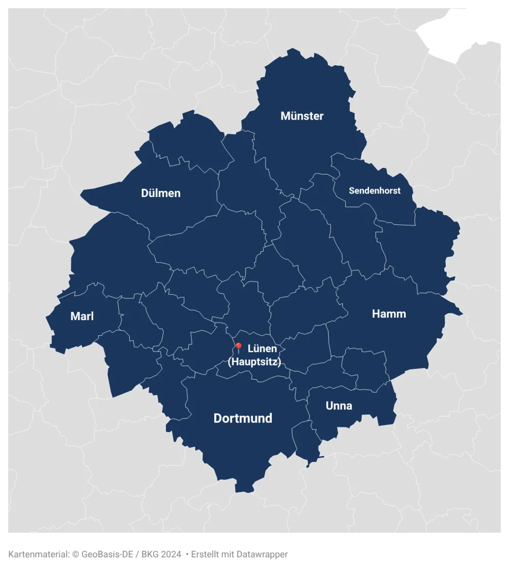 Einsatzgebiet Heimvorteil Deutschland – Lünen, Dortmund, Münster, Hamm und Umgebung